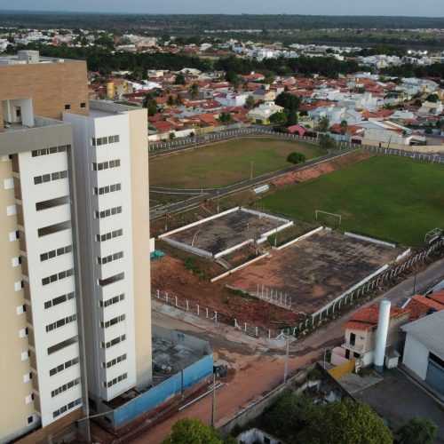 Foto aérea da fachada
